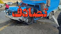 برخورد دو دستگاه خودرو،یک مصدوم بر جای گذاشت