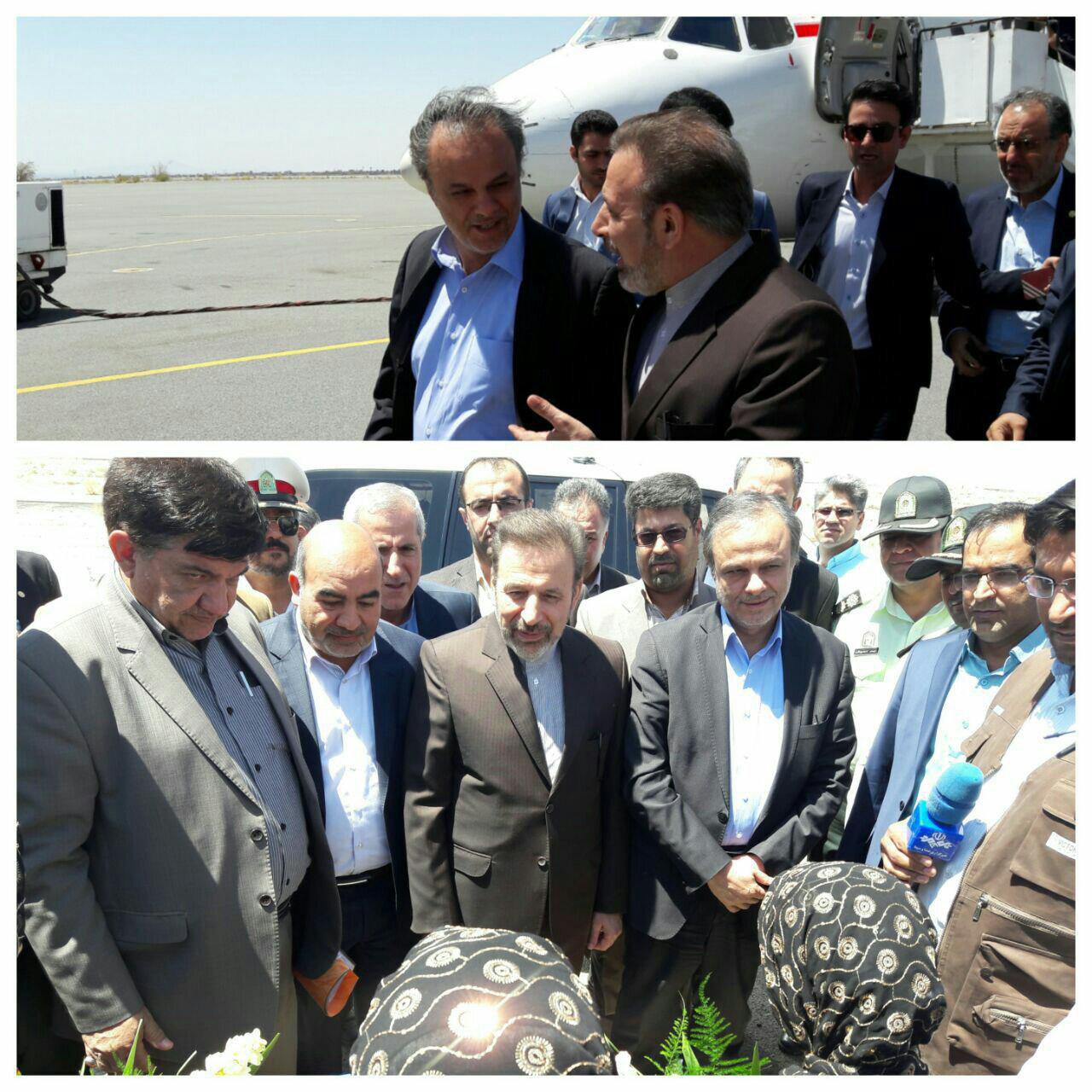 وزیر ارتباطات وارد فرودگاه جیرفت شد وزیر ارتباطات وارد فرودگاه جیرفت شد