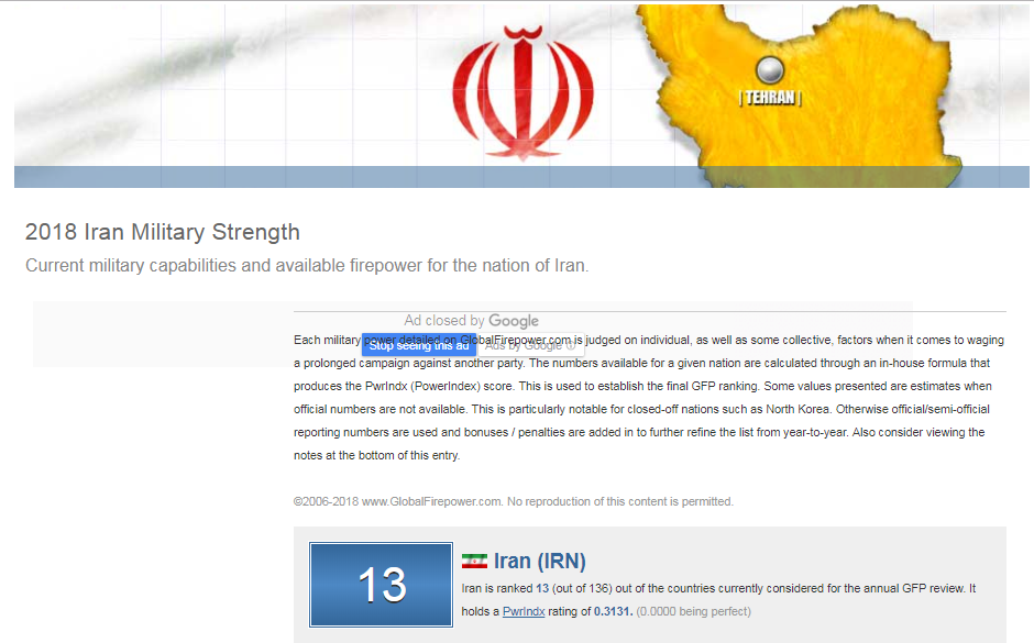جمعه /// ایران سیزدهمین قدرت نظامی برتر جهان شد جمعه /// ایران سیزدهمین قدرت نظامی برتر جهان شد