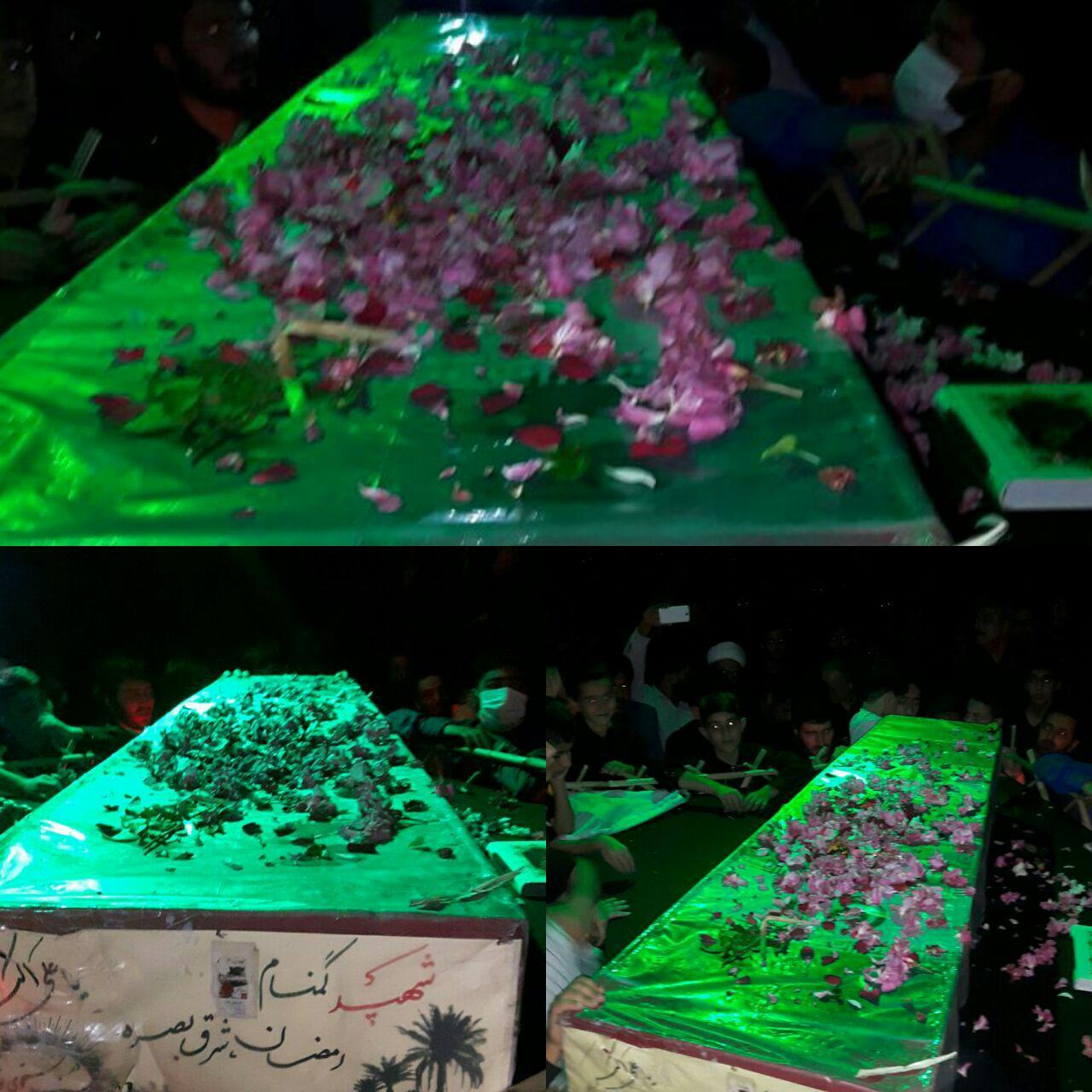 آئین وداع با پیکر 2 شهید گمنام در آمل