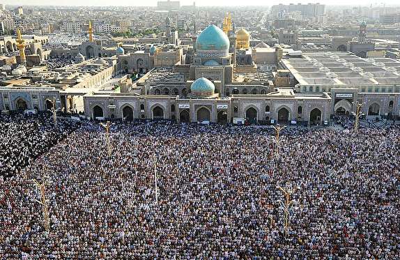 اقامه نماز باشکوه عید فطر در حرم مطهر رضوی