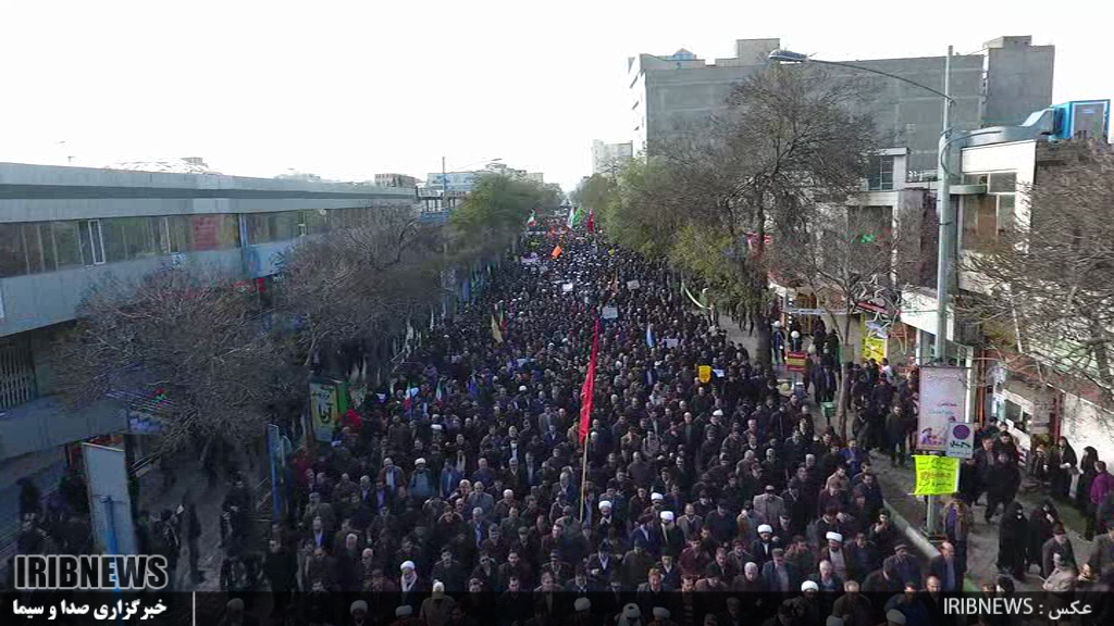 راهپیمایی مردم اردبیل در محکومیت آشوبگران