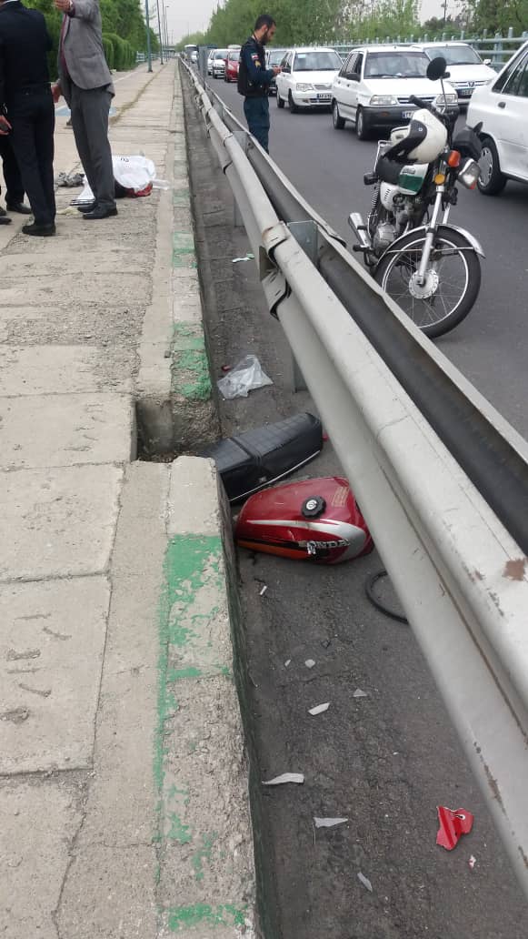 فوت راکب موتورسیکلت در اثر برخورد سواری جک