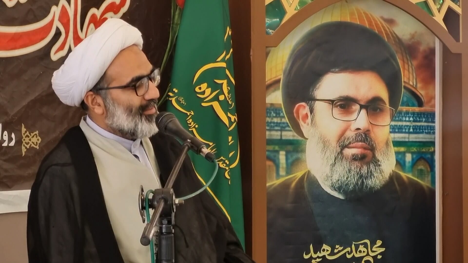 مراسم بزرگداشت شهید سید حسن نصرالله و شهید سید هاشم صفی الدین در فریدونشهر