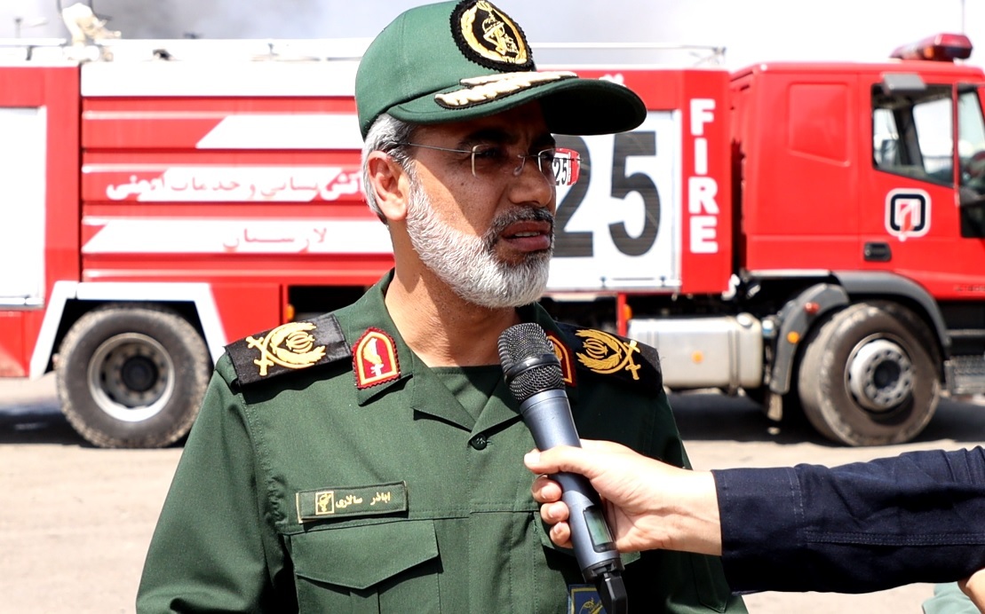 خدمت رسانی سپاه پس از حادثه در بندر شهیدرجایی