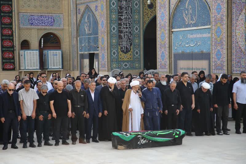 برگزاری مراسم تشییع مادر شهید محمدی‌نژاد در آستان مقدس سیدعلاالدین حسین (ع)