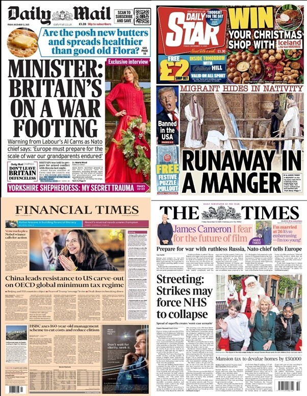 مهمترین عناوین روزنامههای جهان ۲۱ آذر ۱۴۰۴ مهمترین عناوین روزنامههای جهان ۲۱ آذر ۱۴۰۴