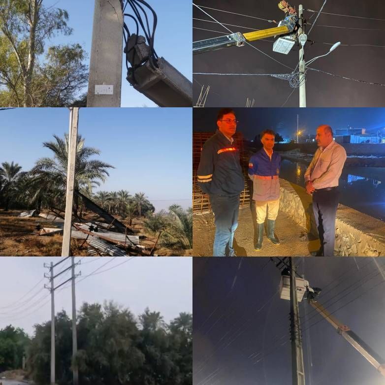 بارندگی اخیر ۱۵۰ میلیارد ریال به شبکه برق بوشهر خسارت زد بارندگی اخیر ۱۵۰ میلیارد ریال به شبکه برق بوشهر خسارت زد